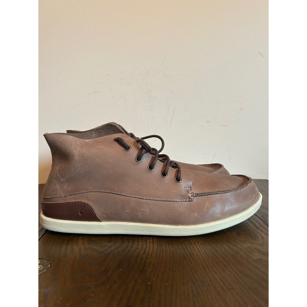 OLUKAI Nalukia Kapa Boots Chukka Ankle Brown Tan Boots Men's Size 12